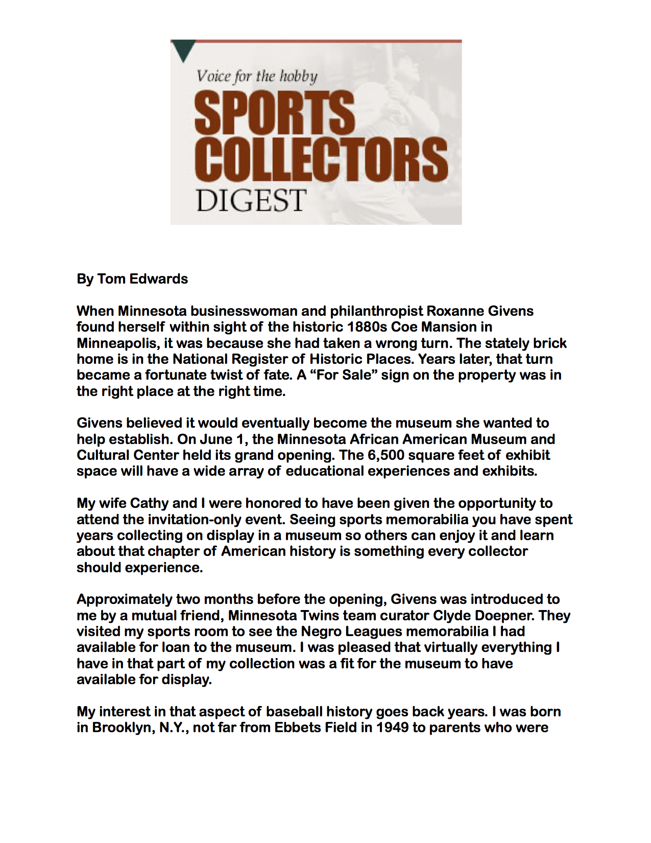 Sports Collectors